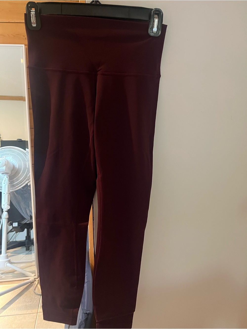 Lululemon High-Waist Performance Leggings in Burgundy